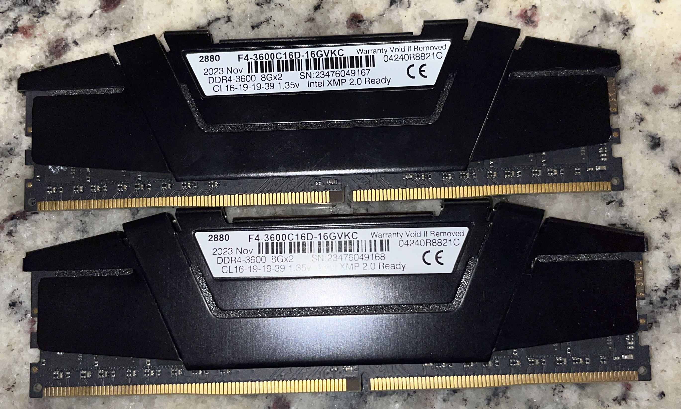 G.skill Ripjaws V 3600 CL16 2x8GB Kit