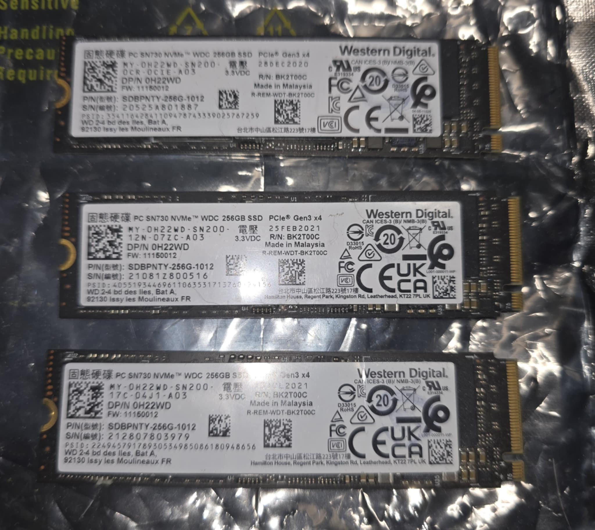 Western Digital PC SN730 256GB NVMe 80mm SSD