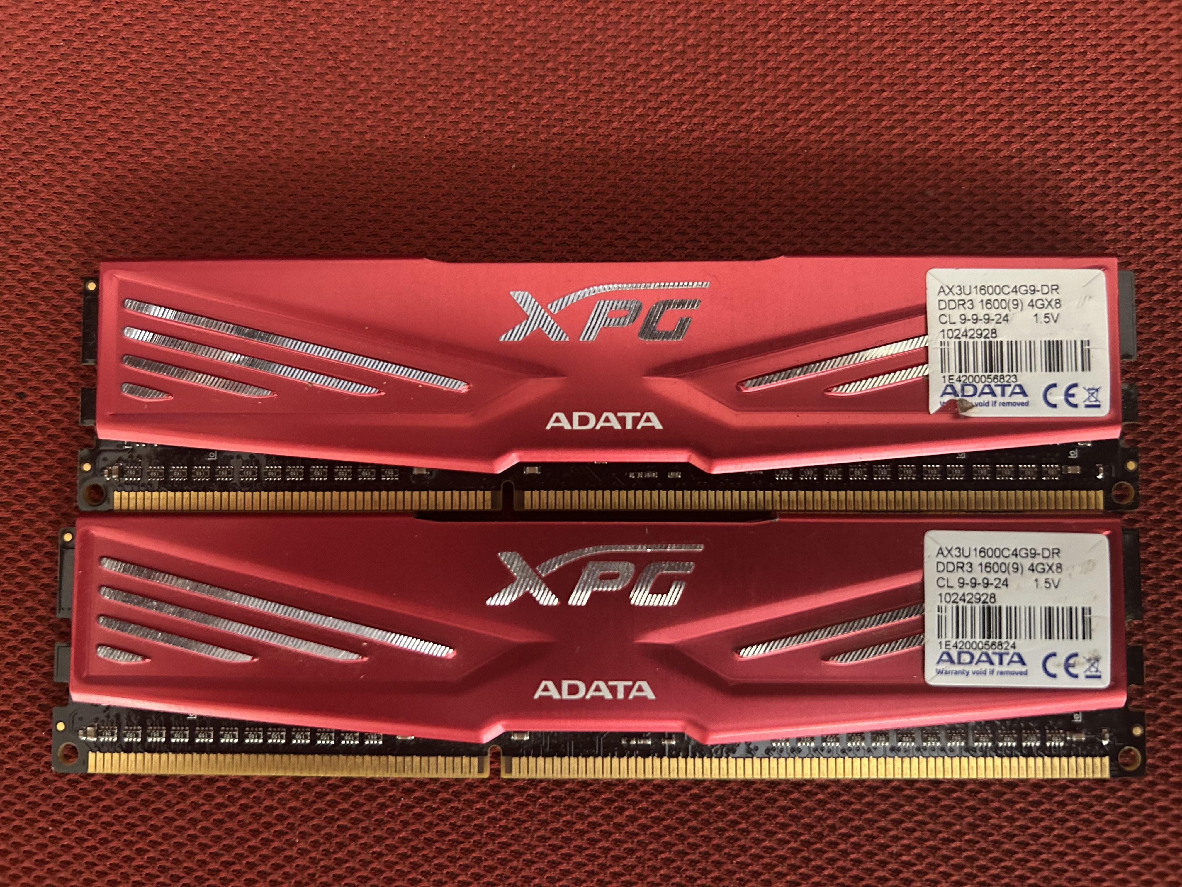 (2)XPG ADATA DDR3-1600 4Gx8