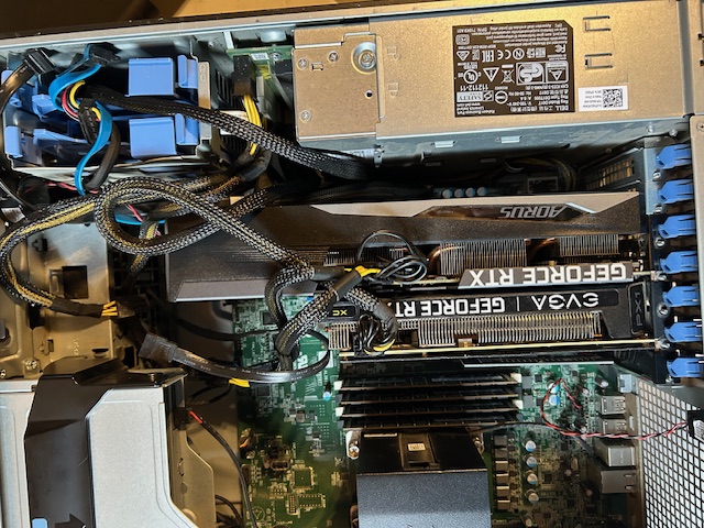 Dell 5810 Precision Tower Workstation with Xeon E5-2699v4 22 core/44 thread CPU, 128G DDR4 ECC Ram, 2xRTX3060 GPU's, 825w Power Supply